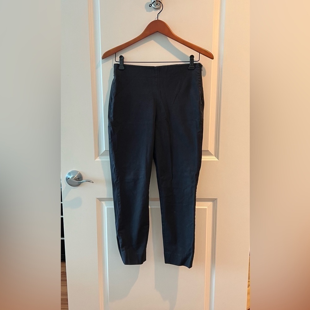 EVERLANE The Curvy Side-Zip Stretch Cotton Slim Skinny Career Pant